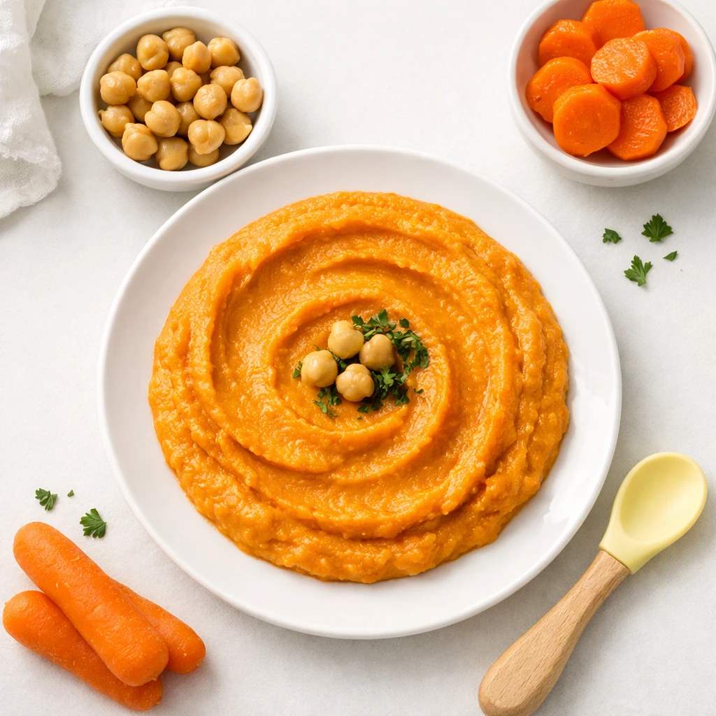 Kichererbsen Karotten Püree für Baby