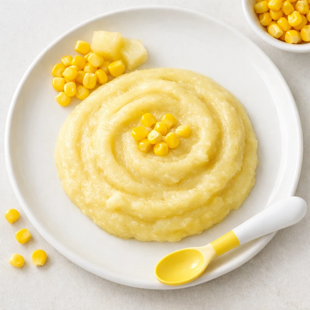 Mais und Kartoffelpüree für Baby