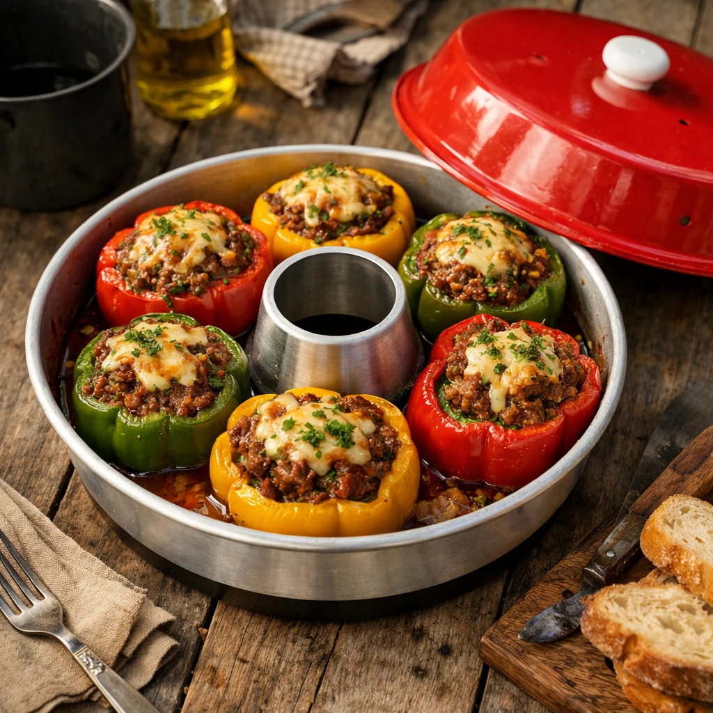 Omnia Gefüllte Paprika mit Rindfleisch