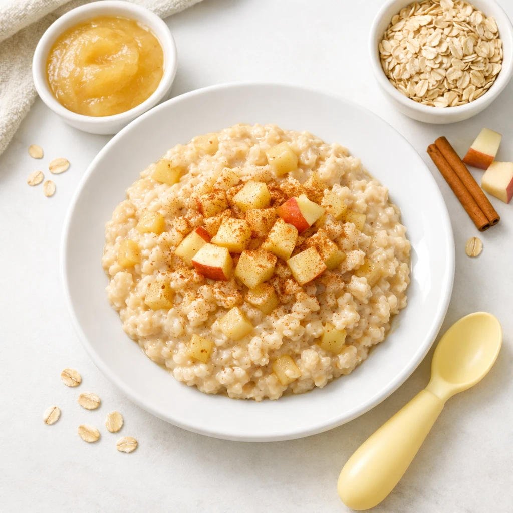 Hafer Apfel und Zimt Brei für Baby