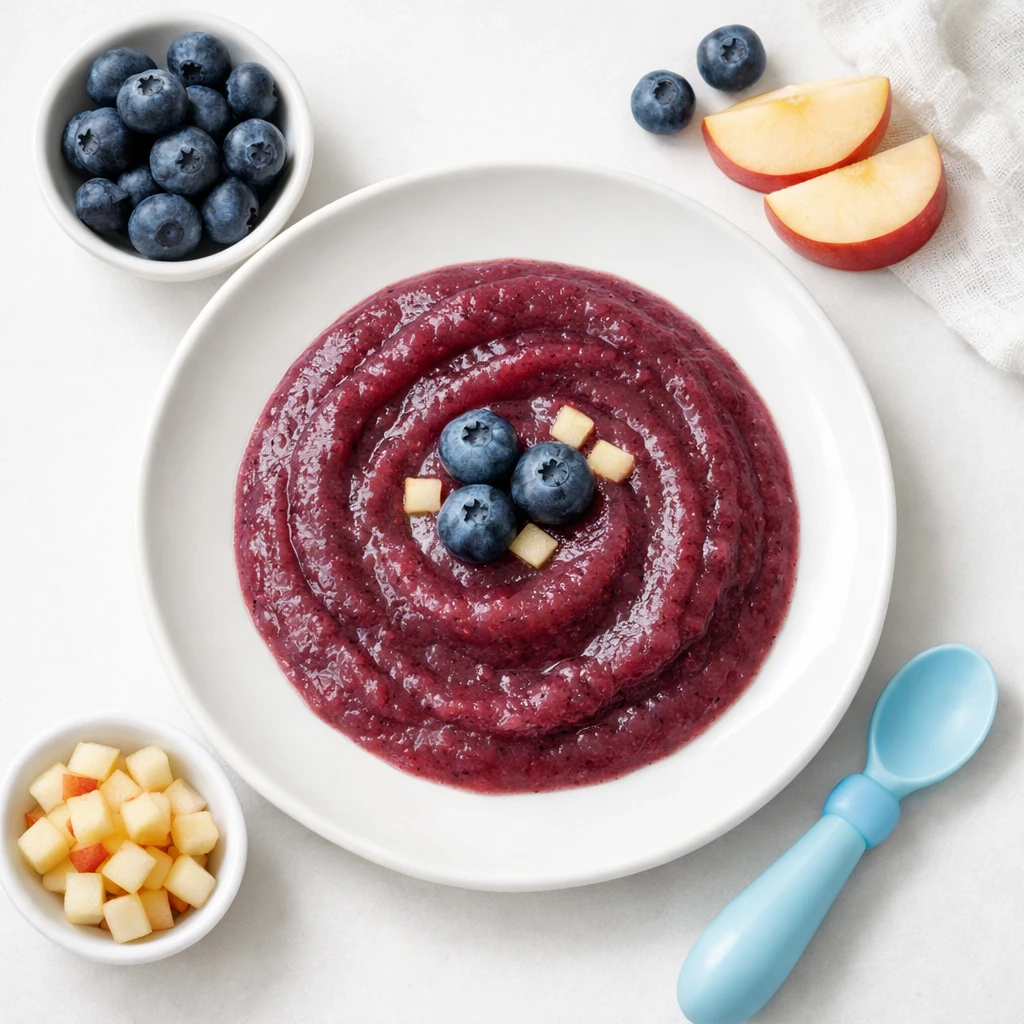 Blaubeer Apfelmus für Baby