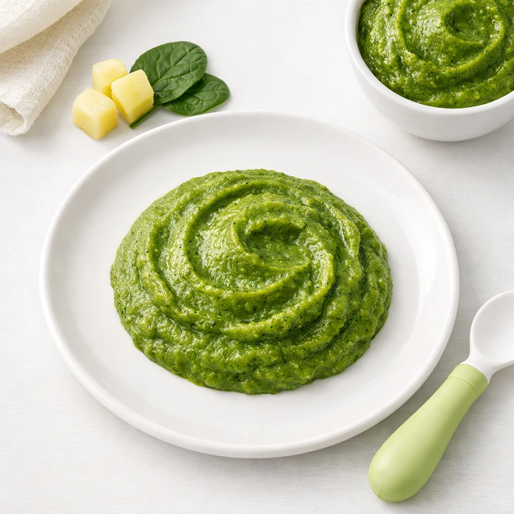 Spinat Kartoffel Püree für Baby