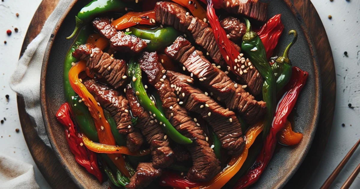 Flash-Fried Beef with Peppers - Recipe - WhatsCook